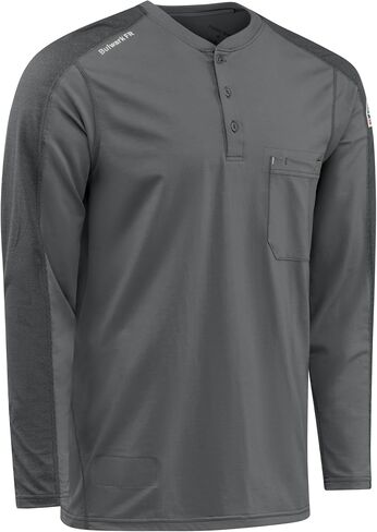 Bulwark FR Men's Flex Knit Henley in Saudi Arabia