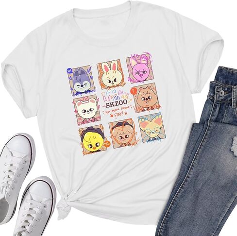 SKZ Tshirt Bangchan Jisung Felix Hyunjin I.N Changbin Seungmin Merch Tops for Women Men in Saudi Arabia