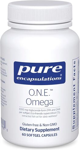 Pure Encapsulations O.N.E. Omega - Fish Oil Supplement for Heart Health, Joints, Skin, Eyes, and Cognition* - Fish Oil Concentrate with EPA and DHA - 60 Softgel Capsules in Kuwait