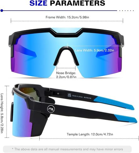 kimorn Polarized Sports Sunglasses for Men and Women UV Protection Ideal for Cycling Fishing Ski Running Golf in Kuwait
