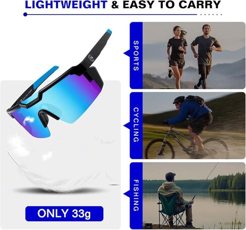kimorn Polarized Sports Sunglasses for Men and Women UV Protection Ideal for Cycling Fishing Ski Running Golf in Kuwait