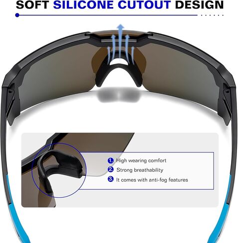 kimorn Polarized Sports Sunglasses for Men and Women UV Protection Ideal for Cycling Fishing Ski Running Golf in Kuwait