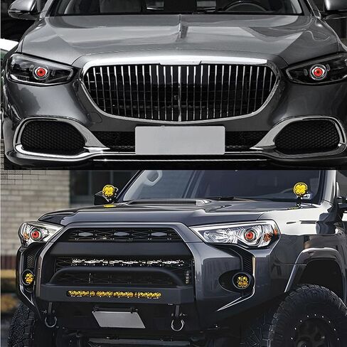 Dynamic Big Eye Ball Fog Lights, LED Adjustable Color 12v Devil Eyes with Lens Light Up Big Eyeball Lights for Car for Any Car Model (2Pcs) Lens Style in Saudi Arabia