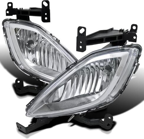 مصابيح الضباب ذات العدسات الشفافة من Spec-D + 881 لمبة + مفتاح متضمن متوافق مع مجموعة Hyundai Elantra Sedan 4D L+R 2011-2013 in Saudi Arabia