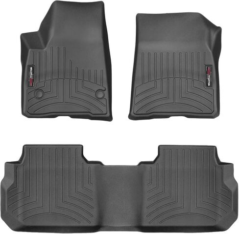 WeatherTech Custom Fit FloorLiners for Blazer, Acadia - 1st & 2nd Row (441080-1-2), Black in Saudi Arabia