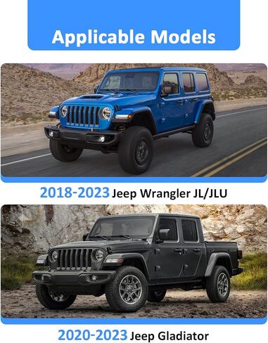 Wsays 4-Pin Trailer Wiring Harness Plug & Play Connect Trailer Tail Lights أضواء إشارة الفرامل وإشارات الانعطاف المتوافقة مع 2018+ Jeep Wrangler JL/JLU & Gladiator in Kuwait