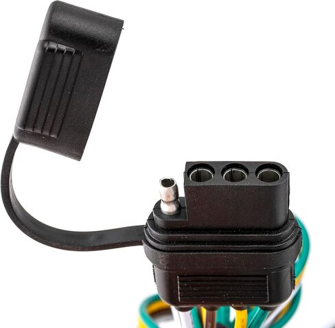 Wsays 4-Pin Trailer Wiring Harness Plug & Play Connect Trailer Tail Lights أضواء إشارة الفرامل وإشارات الانعطاف المتوافقة مع 2018+ Jeep Wrangler JL/JLU & Gladiator in Kuwait