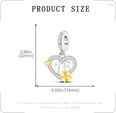 925 سحر الفضة الاسترليني لأساور باندورا 16th 18th 21th 30th 40th 50th 60th سحر عيد ميلاد معلم مع أربع أوراق البرسيم محظوظ الذهب هدية القلب لعائلة الذكرى / عاشق / الأصدقاء in Kuwait