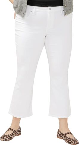 بنطلون جينز نسائي من Silver Jeans Co. مقاس كبير من Suki متوسط ​​الارتفاع متعرج وذو ساق واسعة in Kuwait