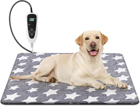 Cat Heating Pad, Waterproof Pet Heating Pad for Cat Dog Outdoor, 11 Adjustable Temperature Cat Warming Bed Mat with Timer, Indoor Heated Cat Bed with Chew Resistant Cord（S: 18'' L X 18W ''） in Saudi Arabia