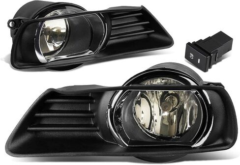 Auto Dynasty Fog Lights Assembly Compatible with 2007-2009 Camry Front Bumper Driving Fog Lamps w/Switch and Bezel, Driver and Passenger Side, Amber Lens in Saudi Arabia