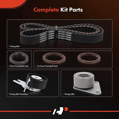 A-Premium Engine Timing Belt Kit Compatible with Volvo Cars - C70 2006-2012, C30 2007-2012, S40 2004-2011, V50 2005-2008/2010-2011 - 2.4L 2.5L in Saudi Arabia