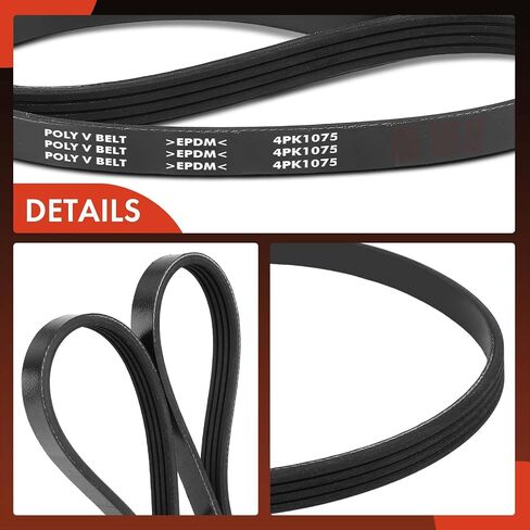 A-Premium Engine Serpentine Drive Belt Compatible with Suzuki Grand Vitara 2006 2007 2008, V6 2.7L, Location - Power Steering and Air Conditioning in Saudi Arabia