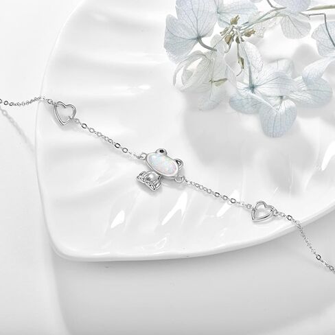 Palpitate Bunny Bracelets for Women Rabbit Bracelet 925 Sterling Silver Bunny Jewelry Cute Animals Easter Gifts for Women Her Adjustable Chain in Kuwait