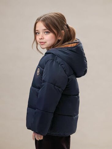 maoo garden Little Girls Boys Winter Jacket 4-7 Years Toddler Kids Puffer Fleece Lined Lightweight Water-Resistant Coat in Kuwait