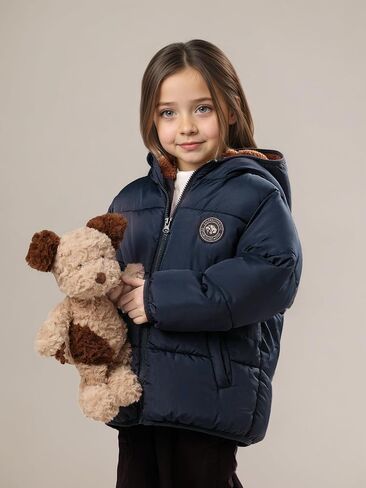 maoo garden Little Girls Boys Winter Jacket 4-7 Years Toddler Kids Puffer Fleece Lined Lightweight Water-Resistant Coat in Kuwait