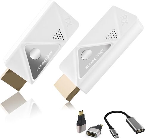 جهاز إرسال واستقبال HDMI لاسلكي 100 قدم/30 متر، فك تشفير 4K 1080P مخرج HDMI لاسلكي صغير 2.4G/5G توصيل وتشغيل HDMI لاسلكي محمول لبث الفيديو والصوت للشاشة من الكمبيوتر المحمول/صندوق التلفزيون in Kuwait