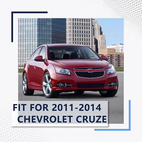 PENSUN Front Bumper Upper & Lower Grille Fit For Chevrolet Chevy Cruze 2011 2012 2013 2014 Grill Black With Chrome Set Of 2 Pcs in Kuwait