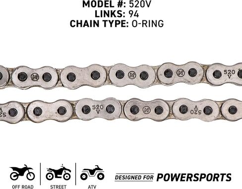 مجموعة سلسلة الاضراس محرك المتخصصة لهوندا Sportrax 400 TRX400EX الجبهة 15 الخلفية 38 الأسنان 520V-X X-Ring 94 وصلات in Kuwait