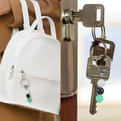 Crystals Keychain, New Years and Going Away Gifts for Coworkers Women, Natural Healing Keychain for New Beginnings in Saudi Arabia