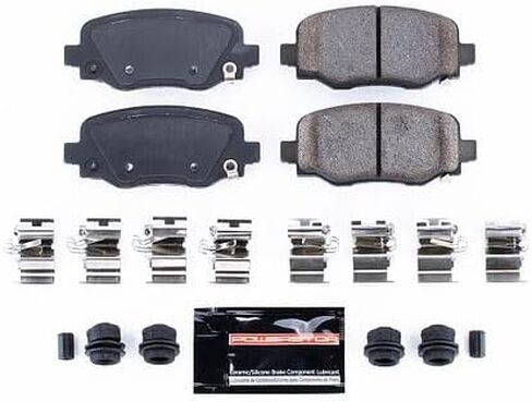 Power Stop Z23-1734 Rear Z23 Evolution Sport وسادات فرامل سيراميك مغمورة بألياف الكربون مع أجهزة لكرايسلر 200، فيات 500X، جيب شيروكي، جيب رينيجيد [نموذج محدد] in Saudi Arabia