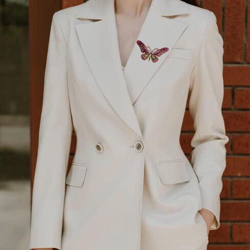 Colorful Rhinestone Butterfly Brooch Pin, Enamel Insect Suit Pin Crystal Angel Lapel Pin Jewelry for Women Girls in Saudi Arabia