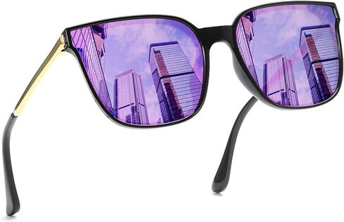 نظارات شمسية مستقطبة للسيدات من FancyPink - نظارات شمسية بإطار Cateyes كبيرة الحجم - ظل حماية من الأشعة فوق البنفسجية للنساء in Saudi Arabia