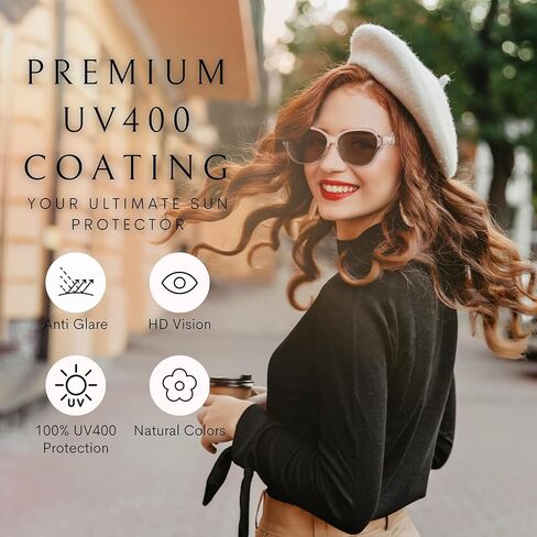 BLUE CUT Fit Over Polarized Sunglasses For Women Stylish Solar Shield Clip-On Over Prescription Glasses in Kuwait