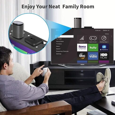 TV/PC Top Shelf Mount, Adjustable Monitor Top Shelf Wide Platform Screen Storage Bracket, TV Mounted Shelf for Routers, Cable Boxes, Games Consoles, DVD Player and Remote - 11.8 x 4.7 Inch in Saudi Arabia