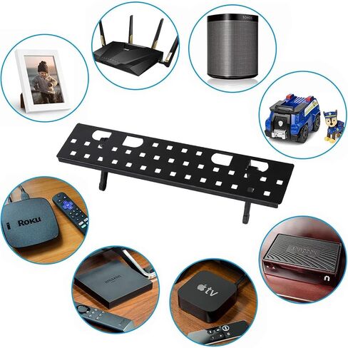 TV/PC Top Shelf Mount, Adjustable Monitor Top Shelf Wide Platform Screen Storage Bracket, TV Mounted Shelf for Routers, Cable Boxes, Games Consoles, DVD Player and Remote - 11.8 x 4.7 Inch in Saudi Arabia