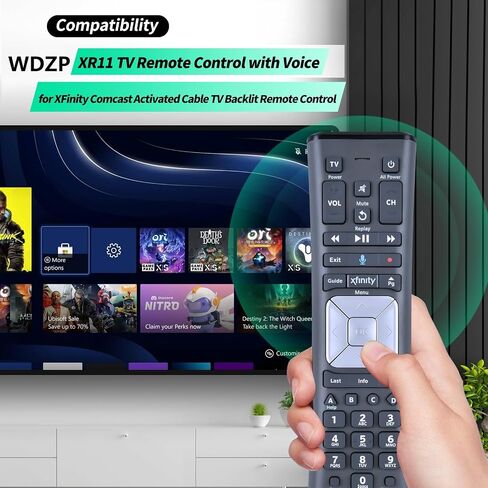 بديل لجهاز التحكم عن بعد الصوتي Xfinity XR11 لجهاز التحكم عن بعد بإضاءة خلفية للتلفاز XFinity Comcast in Saudi Arabia
