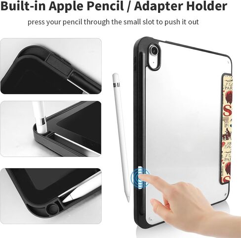 Smart Folio Case for ipad 10th Generation case,Cute 10.9 inch ipad case 10th Generation,Artsy 10th gen ipad case with Shockproof Frame,Clear Back,Pencil Holder,Auto Sleep/Wake,Galaxy in Saudi Arabia