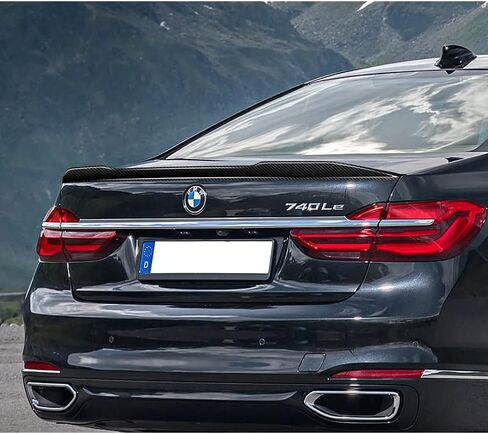 HYPERSPEED Real Carbon Fiber Trunk Spoiler Wing Lip kit Rear Lip kit V-Style Fit for BMW 7-Series G11 G12 2016 2017 2018 2019 2020 2021 2022, Car Mods Exterior Accessories Replacement Parts Assembly in Saudi Arabia