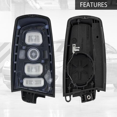 Key Fob Cover Shell Case Replacement 4 Buttons Key Fob Remote Control Shell Case - Compatible for BMW 1 2 3 4 5 6 7 Series E90 E92 E93 X5 F10 F20 F30 F40 in Saudi Arabia