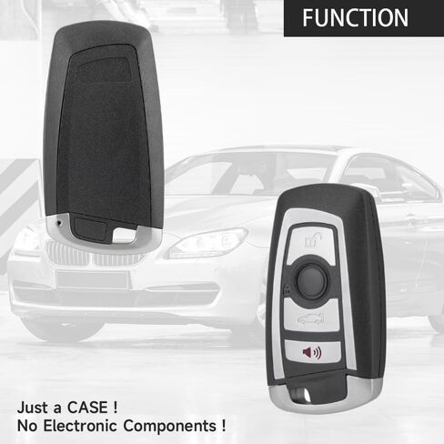 Key Fob Cover Shell Case Replacement 4 Buttons Key Fob Remote Control Shell Case - Compatible for BMW 1 2 3 4 5 6 7 Series E90 E92 E93 X5 F10 F20 F30 F40 in Saudi Arabia