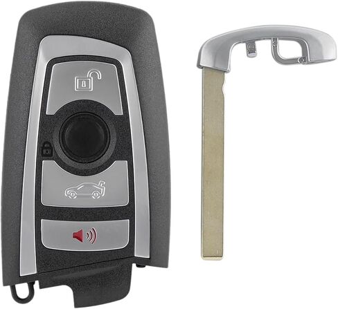 Key Fob Cover Shell Case Replacement 4 Buttons Key Fob Remote Control Shell Case - Compatible for BMW 1 2 3 4 5 6 7 Series E90 E92 E93 X5 F10 F20 F30 F40 in Saudi Arabia
