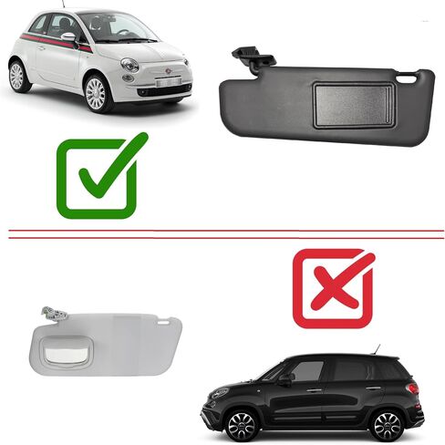 un Visor Compatible with Fiat 500 2012-2019 Without Sunroof OE Quality 2M PLASTIC in Saudi Arabia