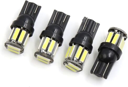 Uxcell 4 قطع T10 أبيض 10 7020 LEDs سيارة إسفين لوحة ضوء داخلي W5W 192 158 194 in Saudi Arabia