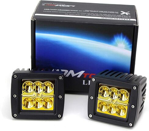 iJDMTOY عدسة صفراء LED مجموعة مصابيح الضباب الخفيفة المتوافقة مع 2006-2014 Ford F150، تتضمن (2) مكعبات LED عالية الطاقة 2x3 CRE LED، وأقواس تثبيت موقع Foglight وأسلاك/محول in Saudi Arabia