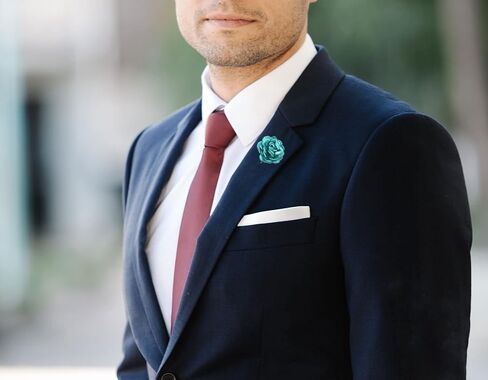 Solid Color Floral Lapel Pin in Kuwait