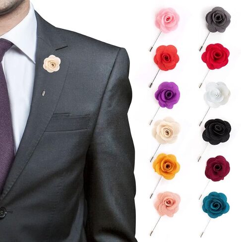 Solid Color Floral Lapel Pin in Kuwait