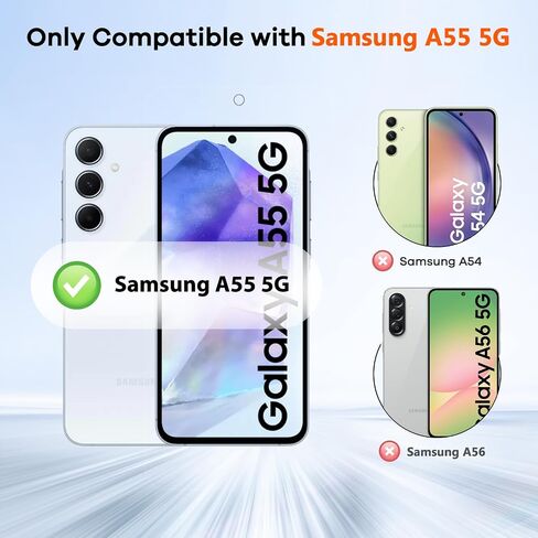 4+4 عبوات لهاتف Samsung Galaxy A15 5G واقي شاشة وواقي كاميرا لعدسة الهاتف، واقي هاتف خلوي من الزجاج المقوى 9H، جراب كاميرا هاتف مضاد لبصمات الأصابع in Kuwait