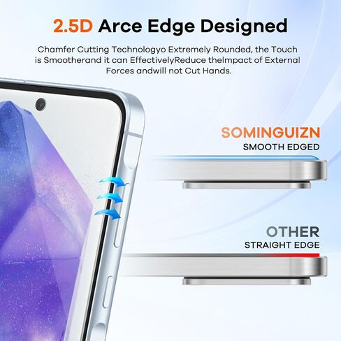 4+4 عبوات لهاتف Samsung Galaxy A15 5G واقي شاشة وواقي كاميرا لعدسة الهاتف، واقي هاتف خلوي من الزجاج المقوى 9H، جراب كاميرا هاتف مضاد لبصمات الأصابع in Kuwait