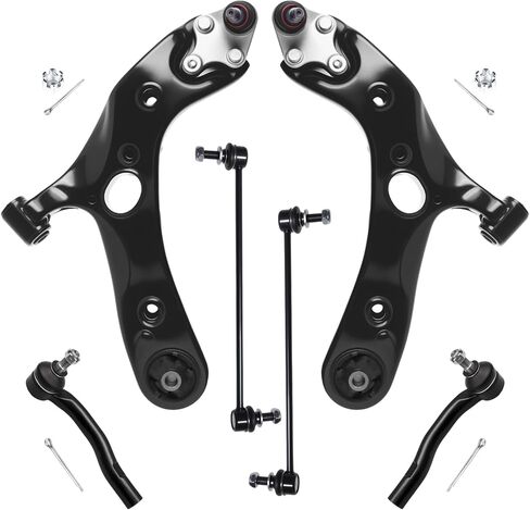 AUQDD 6Pc Front End Suspension Kit Fit For 12-18 To-yota Prius V, 17-18 Corolla iM /08-15 Sc-ion xB, 2 Lower Control Arm w/Ball Joint 2 Sway Bar Link 2 Outer Tie Rod End (# K641289 ES800341 K750043) in Saudi Arabia
