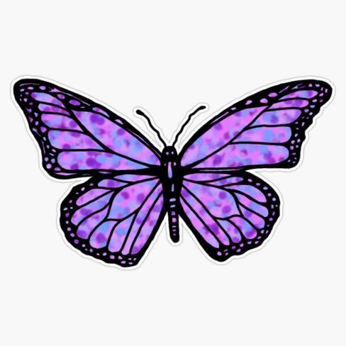 Simple Purple Butterfly Vinyl Waterproof Sticker Decal Car Laptop Wall Window Bumper Sticker 5" in Saudi Arabia