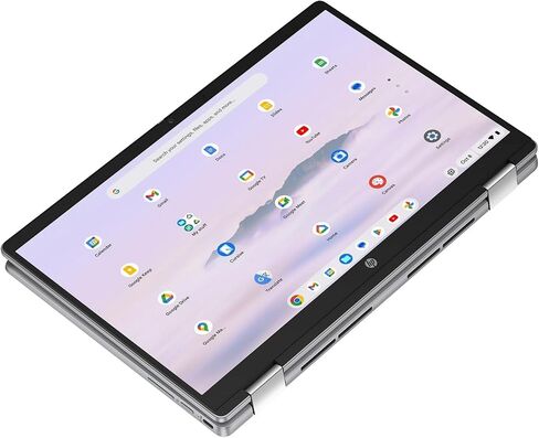 HP 14b Chromebook Plus 2 في 1 قابل للتحويل باللون الفضي النيزكي، شاشة 14 بوصة تعمل باللمس FHD Intel i3 8-Core حتى 3.80 جيجا هرتز، 8 جيجا رام، 128 جيجا بايت، رسومات 4K، WiFi 6 Chrome OS (14b -i3 - متجدد) in Kuwait