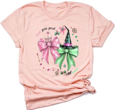 Women Musical Shirt Witch Changed for Good Goes Good with Green T Shirt in Saudi Arabia