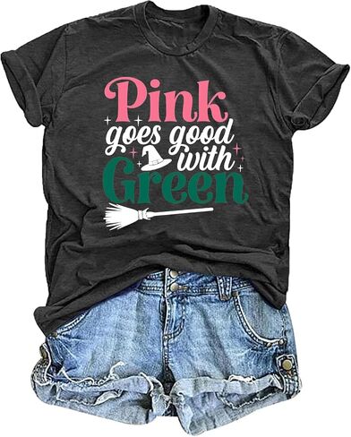 Women Musical Shirt Witch Changed for Good Goes Good with Green T Shirt in Saudi Arabia