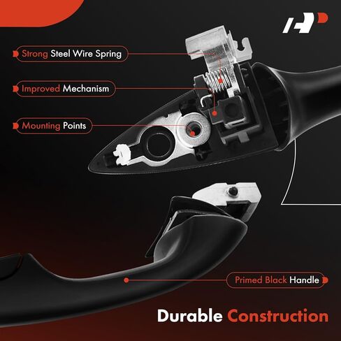 A-Premium Front Left Driver Side Exterior Door Handle with Keyhole Compatible with Honda Odyssey 2005-2010, Primed Black, Replace# 72180-SHJ-A01 in Saudi Arabia