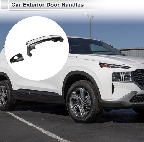 مقابض أبواب السيارة الخارجية الأمامية اليسرى لشركة Hyundai Santa Fe 2007-2012 استبدال مقبض الباب المتين رقم 826512B000 ABS 1 قطعة in Saudi Arabia